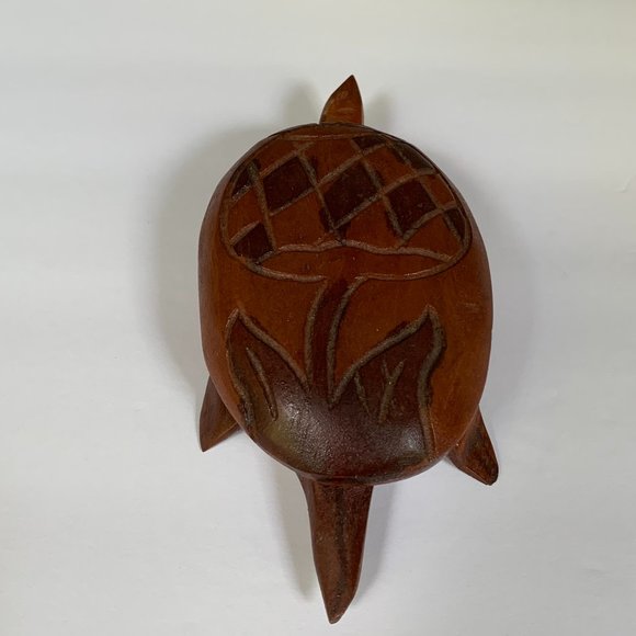 Monkey Pod Box Turtle Wood Trinket Carved Pineapple Hawaii Tiki Decor Jewelry - Picture 8 of 10